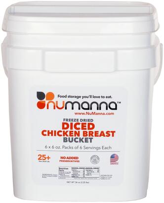 NuManna Freeze Dried Diced Chicken Breast